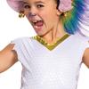 Disguise Queen Barb Trolls Costume, Trolls World Tour Rainbow Barb with Child's Headpiece, Deluxe Size <(7-8), Multicolor