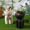 Cement Flower Goblet Flameless Diffuser & Candle Holder