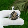 Mothers day Deal Pear Honey Dendrite Opal Gemstone Topaz Pendant Sterling Silver