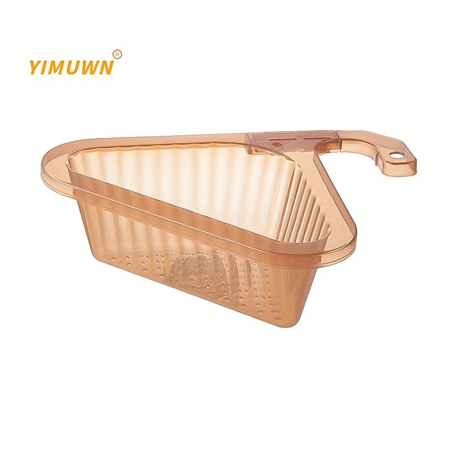 1pc Kitchen Sink Filter Basket, Corner Drain Strainer Basket, Triangular Sink Storage, Multi-Functional Hanging Filtering Draini