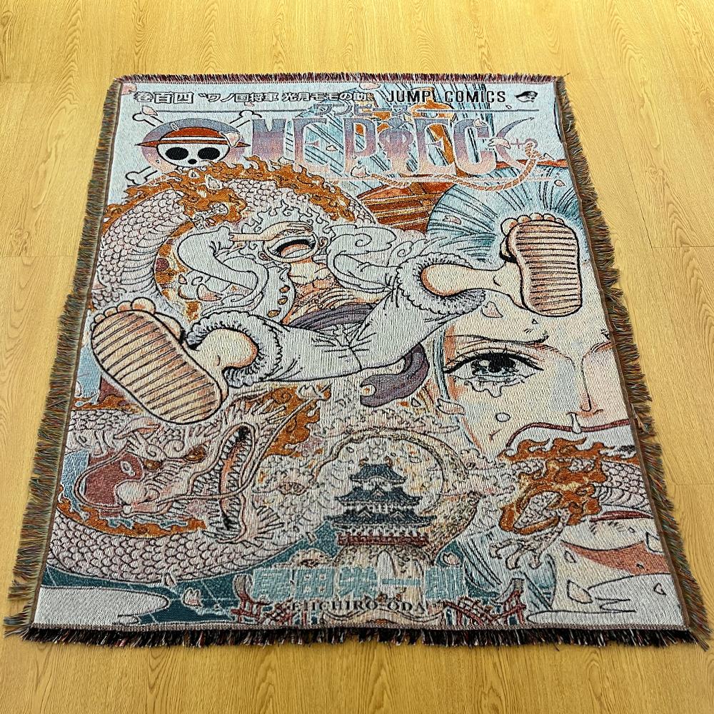 Custom Japanese Anime Wall Hanging Tapestry Woven Cotton Throw Blanket