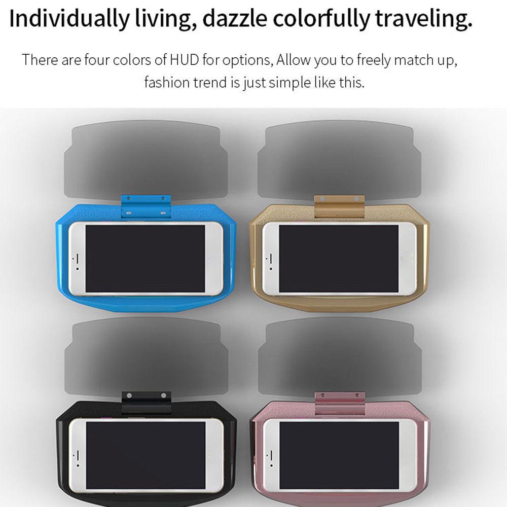 HUD Universal Multifuncional Head Up Display Navegación GPS para Coche Soporte Reflector de Imagen para Teléfono Inteligente