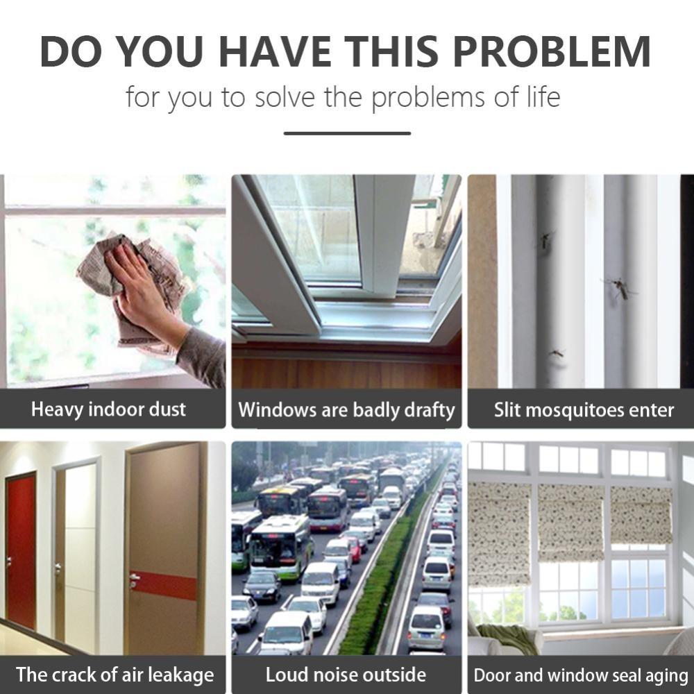 Self Adhesive Door Sealing Strips Window Silicone Draft Stopper Wind Dustproof Sound Insulation Tools