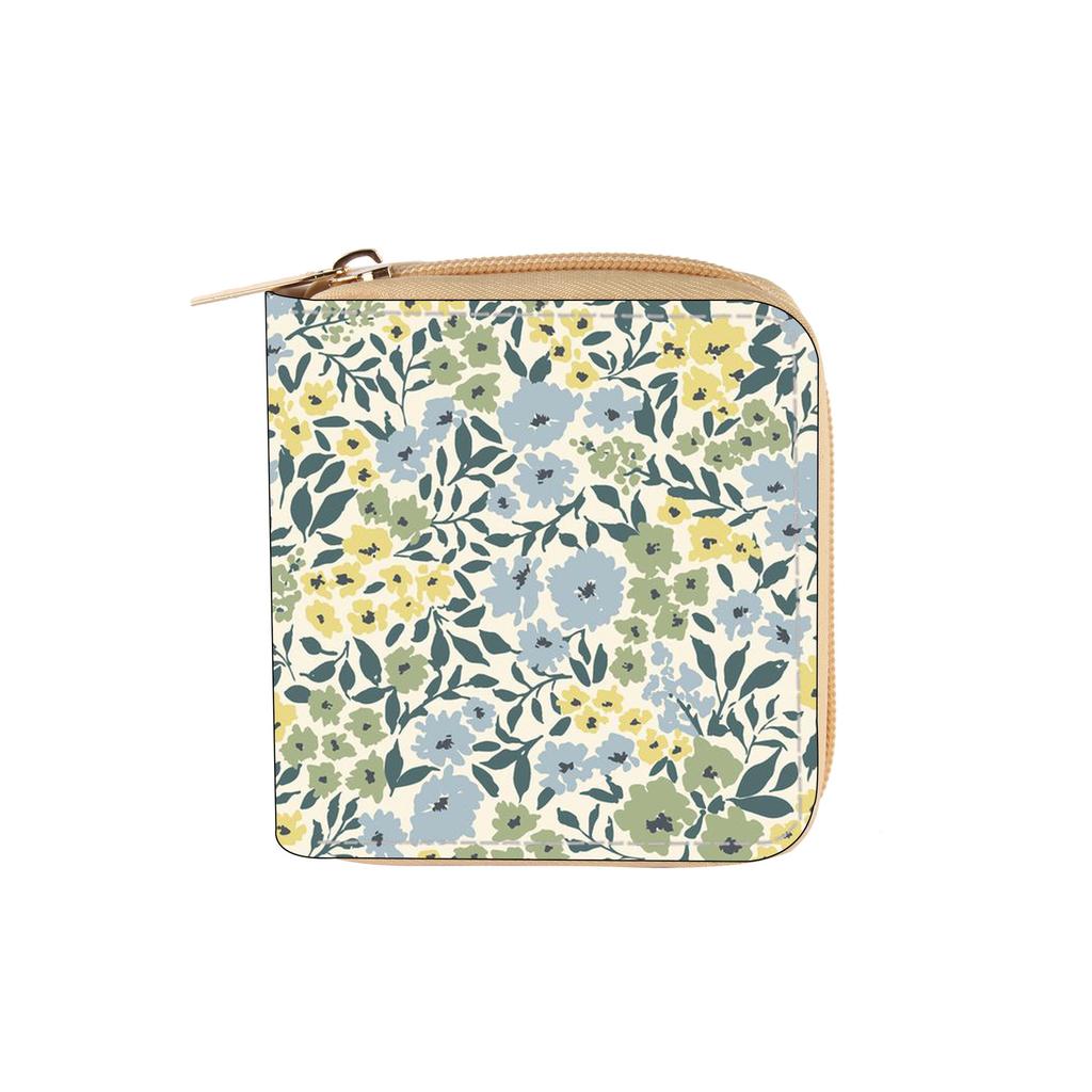 New Small Floral Short Zipper Small Wallet Wallet Change Card Bag Flower Ticket Holder