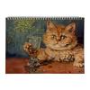 2026 Drunk Cats Calendar Cartoon Funny Weird Cat Hangable Calendar 12 Months Family Schedule Planner Organizer
