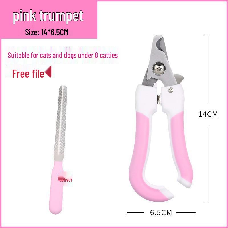 Stainless Steel Cat Nail Scissors - Round Hole, Blood-Proof, Pet-Friendly