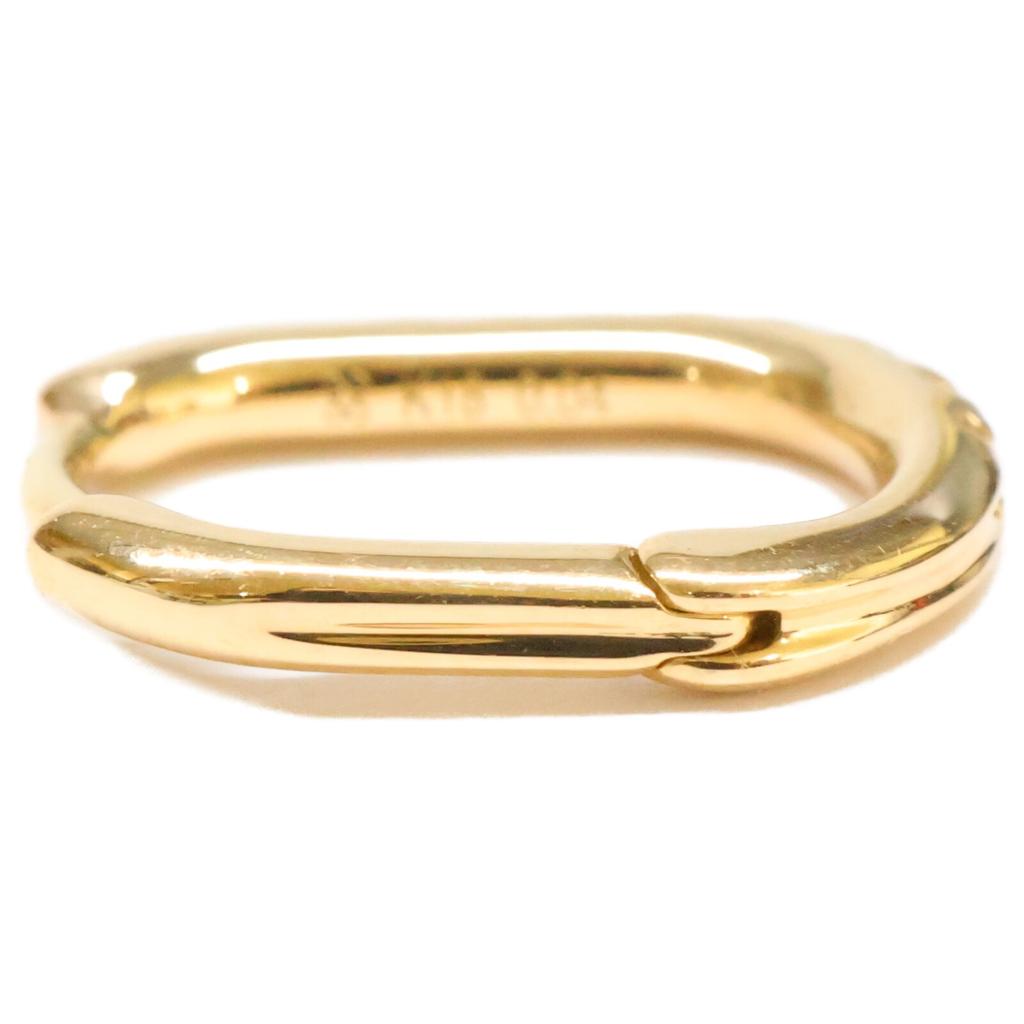 HIROTAKA [Excellent Condition] MH27GDEC K18 0.04 MANHATTAN Oblong Diamond Hoop, Single Ear earring S size Yellow GoldUsed