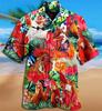 Latest Unisex Loose and Breathable 3D Printed Fashionable Chicken Shirt Beach Hawaiian Top Short Sleeved Summer Shirt