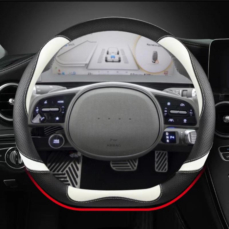 

Для Hyundai ioniq 5 2016 2017 2018 2022 ioniq 6 2023 Автомобильный чехол на руль D Форма из искусственной кожи Авто красный
