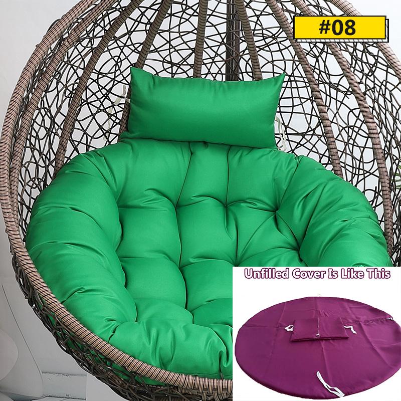 Hanging Swing S/L Unfilled or Filled Egg Basket Seat Chair Cushion Cover (NO Chair)Papasan Round Detachable Pillow Home Patio
