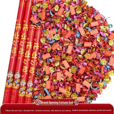 God of Wealth Confetti Party Poppers - 60cm (4-pack)