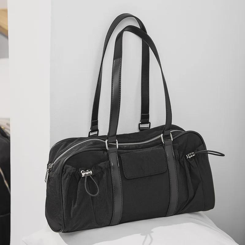 202 Neue koreanische Nylon-Achseltasche mit großem Fassungsvermögen für Damen – Modische, vielseitige Reise-Schulter- und Hand-Kissen-Tasche