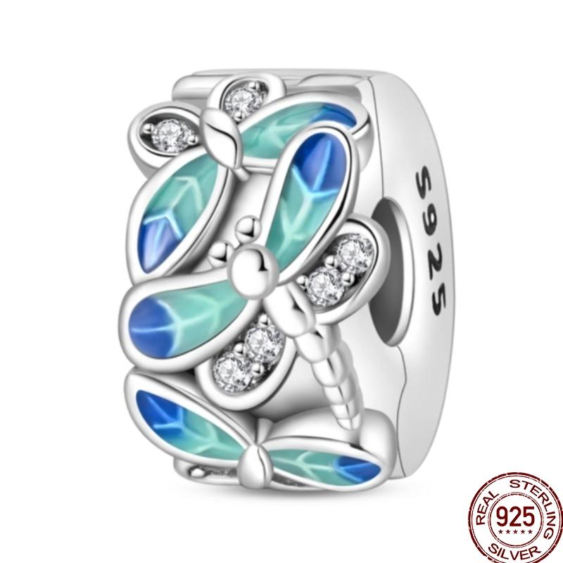 Original Copper Charm Beads Luminous Firefly Tarot Card Perfume Butterfly Bead For Women Diy Bracelet Charm Jewelry