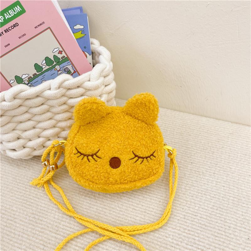 

Adorable Mini Plush Cat Crossbody Bag For Kids Fashionable Cute Accessory For Daily Use