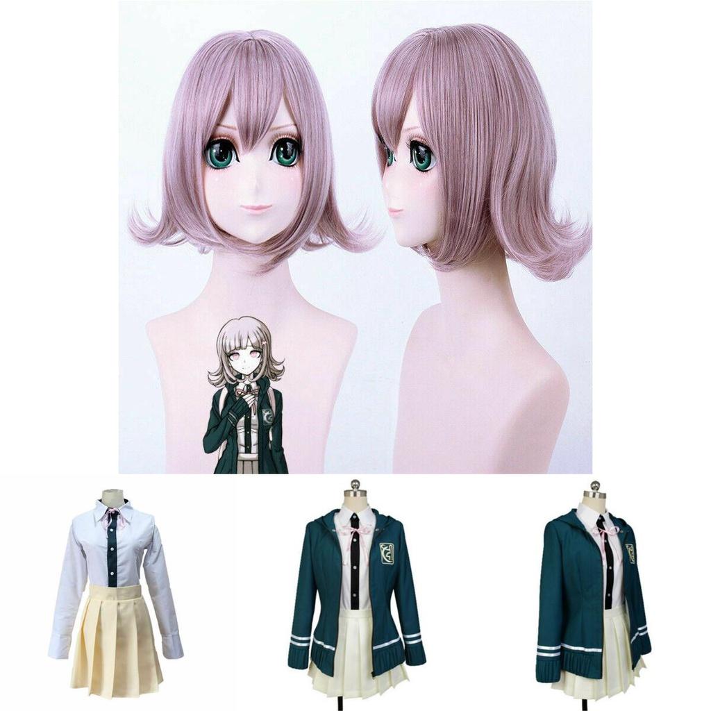 Danganronpa Chiaki Nanami Halloween Kostüm Set Mit Stilvoller Jacke Hemd Und Rock