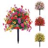 22" Realistic Artificial Topiary Ball with Spike Fake Shrubs Faux Yard Plants for Outdoor Courtyards Porch Patio Home Decoration