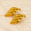 Fashion 18K gold-plated angel wing earrings for women do not fade, high-end personalized stainless steel stud earrings
