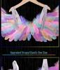 Glowing Elf Fairy Wand with Angel Feather Rainbow Wings - Little Girl's Birthday Gift & Stage Prop