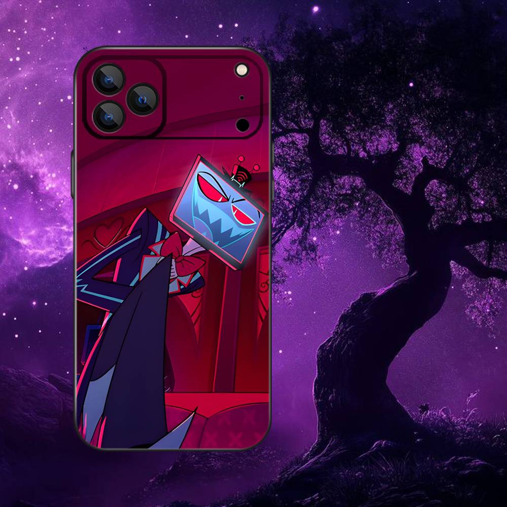 VOX Trust Us H-HazbinS Phone Case For iPhone 17,16,15,14,13,12,11,Pro,Max,Plus,E,SE4,Air,Mini Black Soft Funda