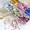6 Grids Holographic Rhombus Nail Sequins Decoration DIY Nail Design Supplies, for Nail Art Supplies for Women and Girls Decoration Parts