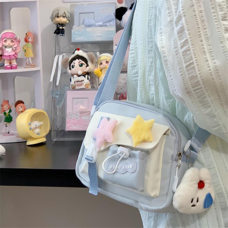 Sweet and cute girl messenger bag lazy wind shoulder bag high value mobile phone bag travel travel satchel