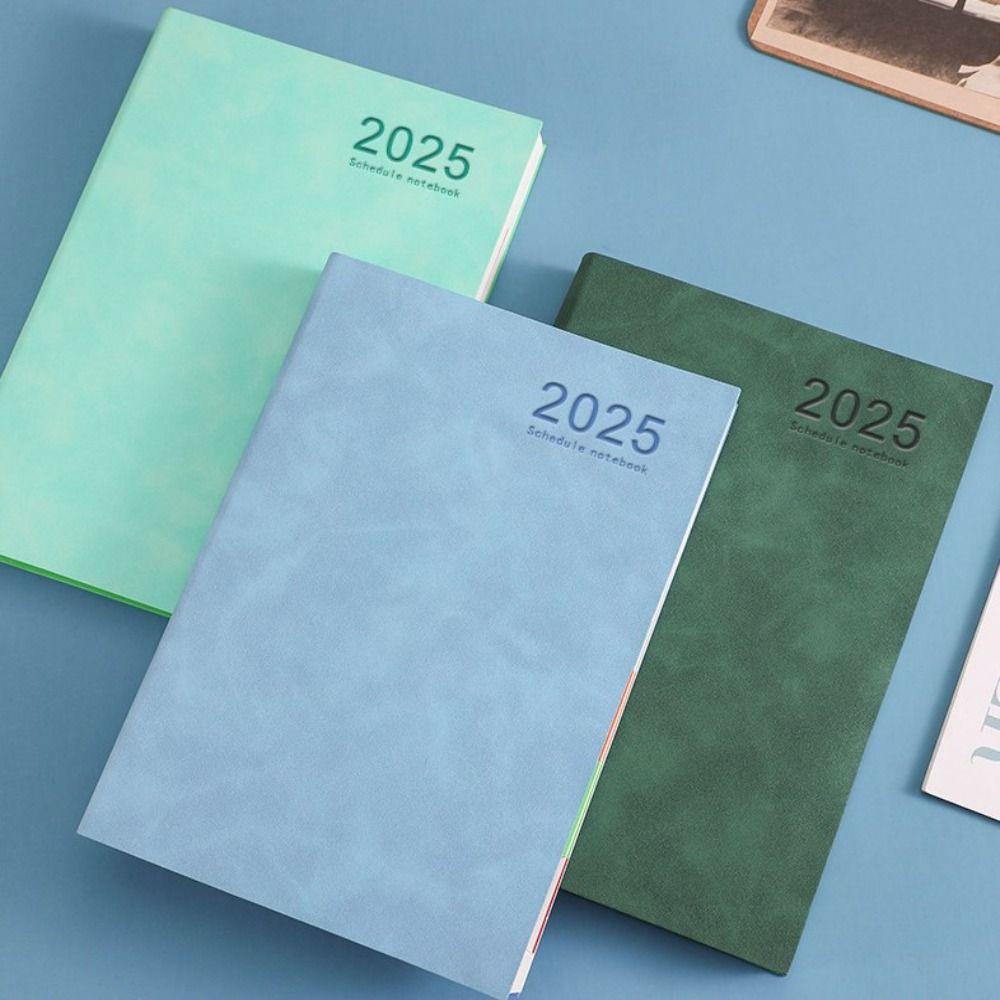 PU 2025 Planner Notebook Thicken Schedule Planner Notepad 2025 A5 Agenda Notebook School Office