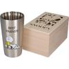PEANUTS Double-Sided Stainless Steel Tumbler, Approx. 350ml, Wooden Box, Best Friends, Made In Japan, SN453-855H