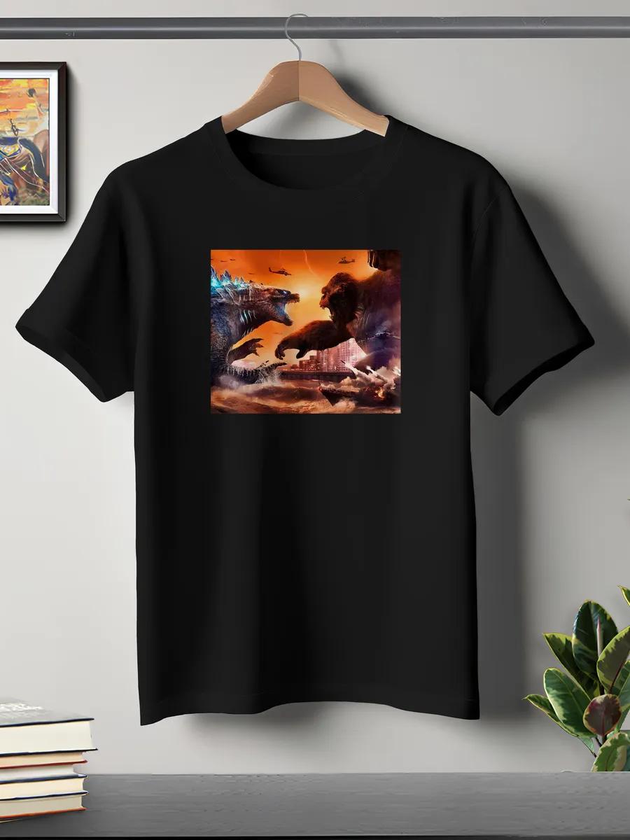 Navy printed T-shirt 4XL