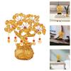 Exquisitedly Money Tree Ornament with Yellow Crystals for Wealth and Success Ideal Housewarming Gift