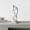 Kiss of Love Figurine, 3D Printed Kissing Couple Statue, White Abstract Art Man And Woman Sculpture for Home Table Shelf Entrance Cabinet Decor