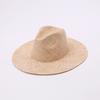 New Natural Raffia Jazz Sun Hats Men and Women's Summer Manual Woven Straw HatFashion Sun Protection Sunshade Beach Hat Panama