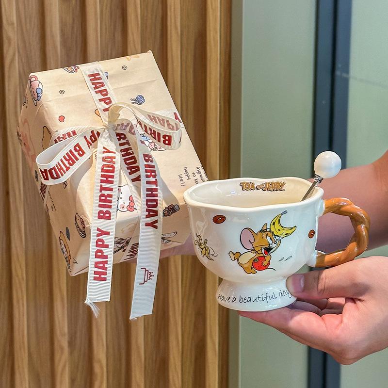 Birthday Gift Girls Niche Cup Practical High-end Ceramic Mug Couple Water Cup Souvenir Gift Box