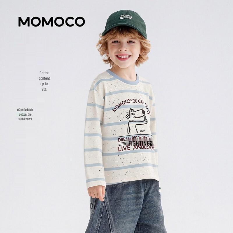 MOMOCO Boys Fashion Striped Long-Sleeve T-Shirt 130