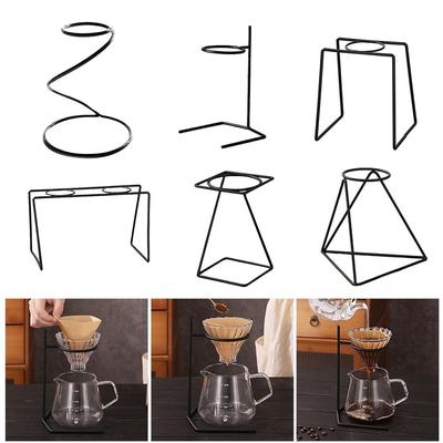Black Coffee Filter Cup Holder Iron Coffee Supplies Coffee Dripper Stand Support Tool Coffee Filter Paper Rack Home Office