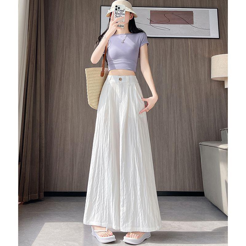 Yamamoto Women s 2026 Petite High Waist Loose Wide-Leg Summer Pants S (suggested for 40-50kg)