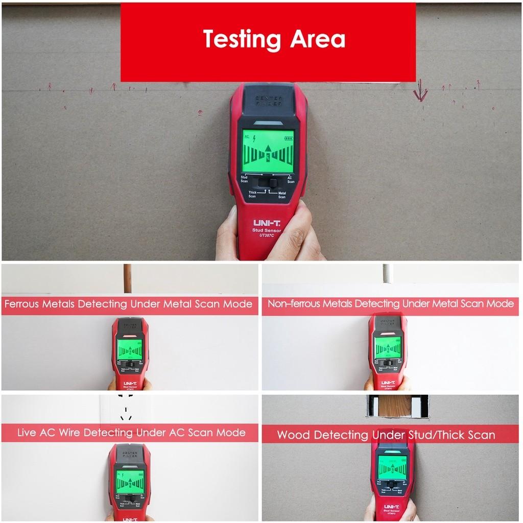 UNI-T UT387C Portable Wall Scanner Multifunctional LCD Display Metal Detector 4 In 1 Digital Wall Stud Finder