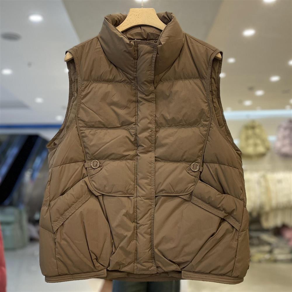 Autumn Winter Short Padded Vest Loose Korean Style Sleeveless Jacket for Petite Women Outwear