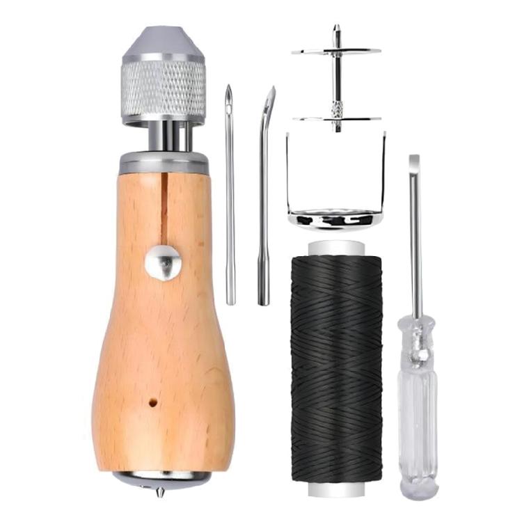 Leather Sewing Awl Kits Leather Sewing Tool Set Waxed Thread Leather Sewing Accessories for Jackets Sofas Carpets 1