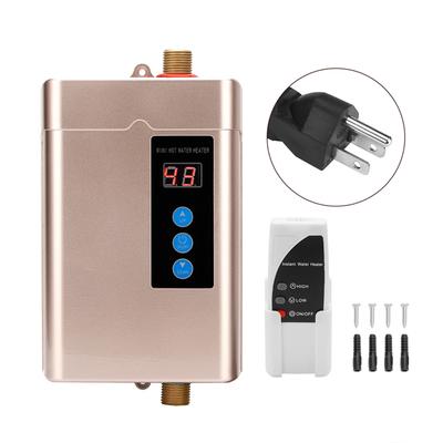 Mini-elektrischer Warmwasserbereiter für den Haushalt, sofortiger Durchlauferhitzer, Heizmaschine, Gold, US-Stecker, 110 V