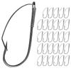30Pcs Weedless Wackys Rig Hook AntiHanging Bottom Mouthguard Fishes Hook Long Neck Hook Fishings Accessories Easy to Use