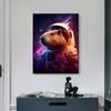 Cute Space Astronaut Capybara Portrait Poster Print Canvas Painting Funny Animal Wall Art For Kid Bedroom Home Decoration