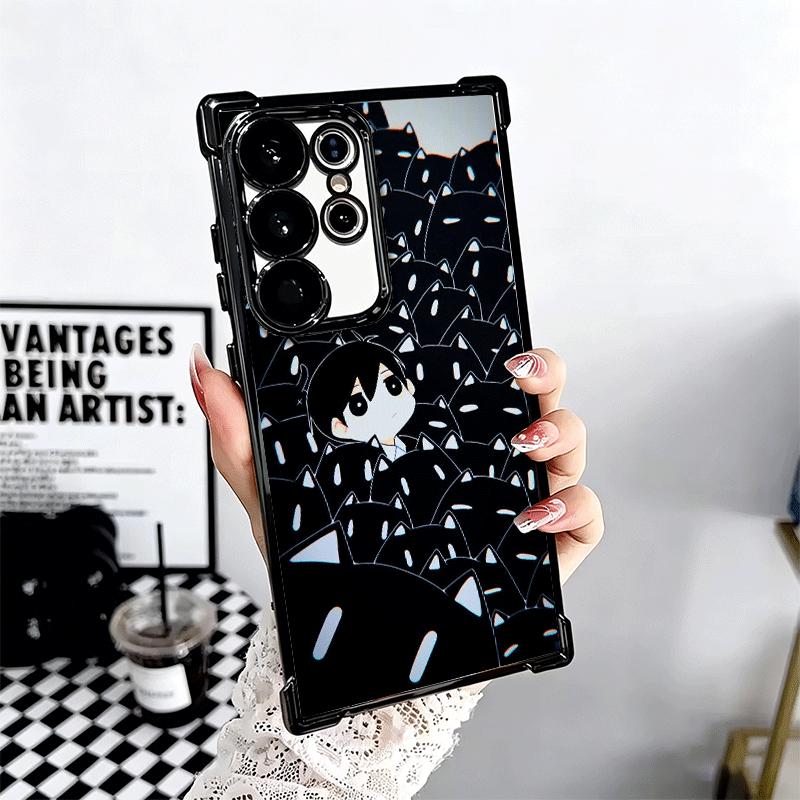 O-Omori Cartoon Game Soft Phone Case For Samsung Galaxy S26 Ultra S25 Edge S24 FE S23 Plus S22 S21 + S20 Plating Anti-Fall Funda