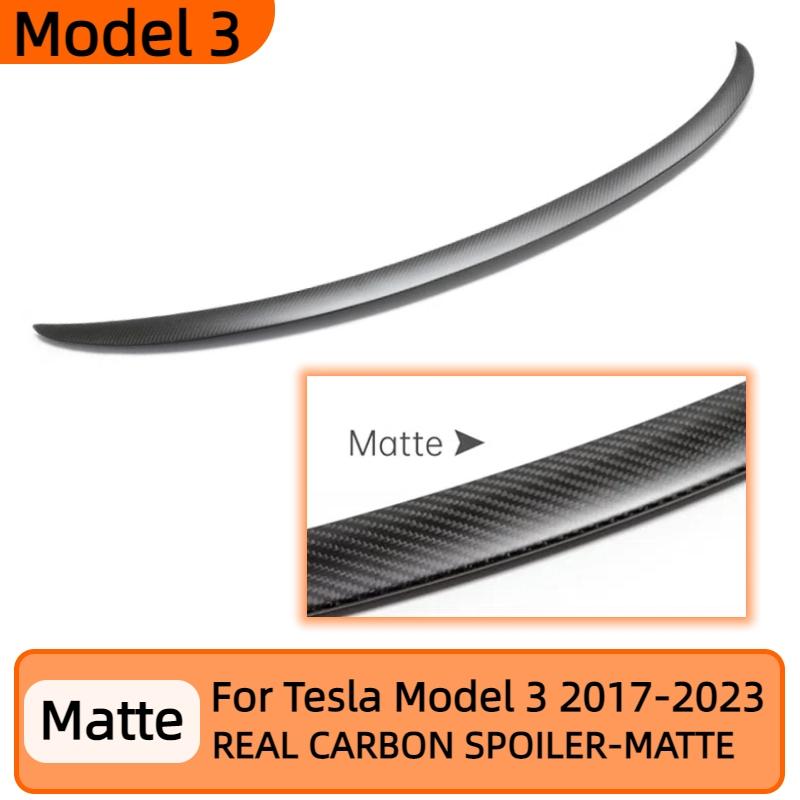 Real Carbon Fiber For Tesla Model 3/Y/3 Highland Trunk Wing Spoiler 2017-2024 Real Carbon Fibre Original Car Spoiler Accessories