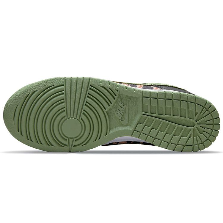 Nike Dunk Low SE Schwarz Multi-Camo Herren-Sneakers Ölgrün Weiß Total-Orange DH0957-001