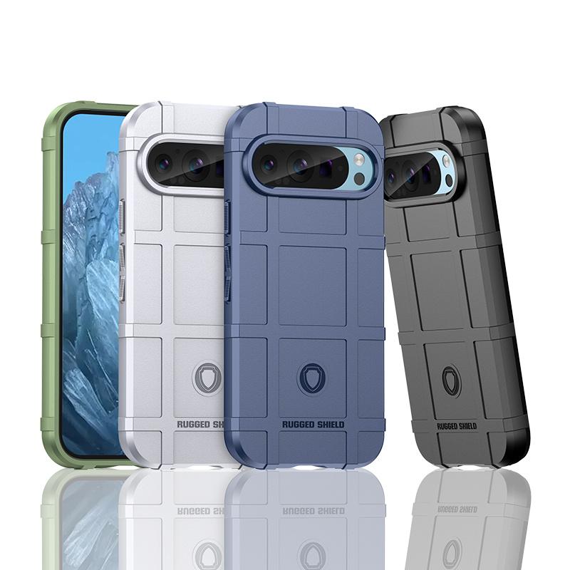 Shockproof Rugged Shield Matte TPU Case for Google Pixel 9 Pro XL 8A 7A 6A 8 7 6 Pro Protective Cover Fundas Coque Capa