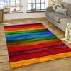 Tappeto con Finitura Legno Colorato per Camera da Letto, Soggiorno, Decorazione Divano Casa, Tappetino Grande per Giochi Bambini