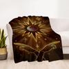 1pc Eclipse Hands Flannel Blanket, Comfortable and Warm Blanket, for Camping Sofa Bed and Couch Office045