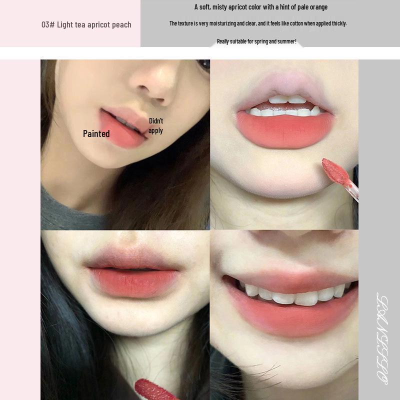 Authentic Matte Velvet Lip Tint: Student-Friendly, Whitening, Smoky Makeup Lip Gloss