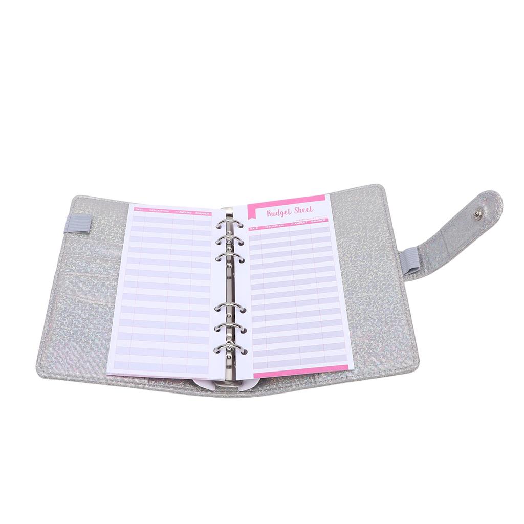 Budget Binder with 12 PVC Zipper Bags 12 Budget Cards 14 Monthly Planners 1 Cartoon Sticker 2 Word Stickers 20 Labels