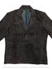 Blazer de Couro Marrom Escuro Formal Estiloso Masculino Blazer de Camurça Pura Casaco Feito à Mão